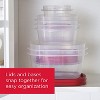 Angel Sar 40-Piece Food Storage Container Set (20 Containers & 20 Lids) with Red Vented Lids, Meal Prep Plastic Containers - 4 of 4