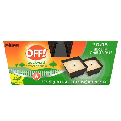 OFF! Citronella Outdoor Bug Deterrent Mosquito Candle - 2 ct/8oz each