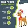 ProductWorks Santa Hat and Scarf Indoor/Outdoor Christmas Yard Ornament, Holiday Display with 120 Clear Lights - 2 of 4
