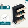 2 Flip Door with 1 Drawer Shoe Storage Cabinet, Narrow Shoe Cabinet for Entryway, Hidden Shoe Organizer with Slim Design - 2 of 4