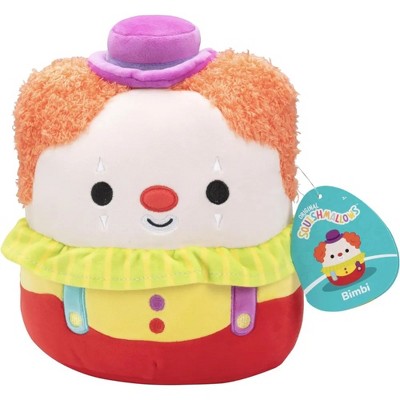 Squishmallows 8-Inch Bimbi The Clown - Official Jazwares Plush - Collectible Soft & Squishy Clown Stuffed Animal Toy - Gift for Kids, Girls & Boys