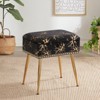 Bencmate Accent Chairs, Makeup Vanity Stool for Makeup Room, Foot Stool for Living Room, Bedroom, Multicolored, 16.5"*12.6"*19.3" - 2 of 4