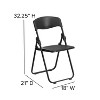 Emma and Oliver 2 Pack Commercial Event Plastic Folding Chair with Ganging Brackets - 4 of 4