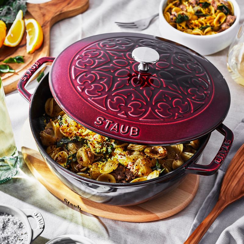 STAUB Cast Iron 3.75-qt Essential French Oven with Lilly Lid, 5 of 7