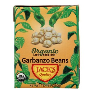 Jack's Quality Organic Garbanzo Beans - Low Sodium - Case of 8 - 13.4 oz - 1 of 3