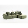 Grungis Comfy Corduroy Sofa Couch with 4 Seaters,Magic Cube Sofa with Modular Configuration,U Shape Sectional Sofa for Living Room Furniture - 4 of 4