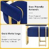 Mid-Century Modern Armchair, Upholstered Tufted Barrel Reading Chair for Bed Room, Office,  Black - 4 of 4