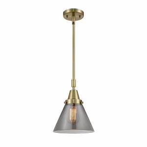 Cone - 1 Light Stem Hung Mini Pendant In Industrial Style-11.13 Inches Tall and 8 Inches Wide - 1 of 1