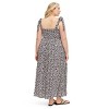 Women's Smocked Tie Strap Neutral Poppy Midi Dress - DVF for Target - 2 of 4