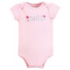 Hudson Baby Infant Girl Cotton Bodysuits, Happy Girl Wreath - 4 of 4