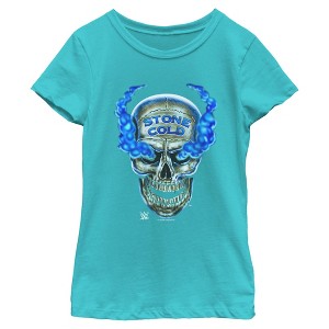 Girls WWE Stone Cold Smoke Skull T Shirt - 1 of 4