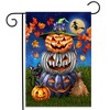 Briarwood Lane Garden Flag 12x18 For Outdoor Halloween Pumpkin Trio For Halloween Garden Flag Flags For Outside - 2 of 4