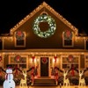 48in Pre-lit Christmas Decoration with 150 Cold & Warm LEDs, 450 PVC Tips & DIY Ornaments, Lighted Artificial Xmas Wreath for Door, Wall & Party Decor - 2 of 4