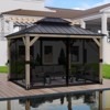 Aoodor Universal 10 x 13 ft. Gazebo Replacement Mosquito Netting Screen 4-Panel Sidewalls with Double Zipper (Only Netting) - 2 of 4