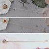 Anna-Kaci Vintage 3Pcs Long Stick Hat Pins Crystal Flower Butterfly and Pearl Details for Classic Hat Lapel and Scarf Accessorizing - 3pcs Daisy - 2 of 4