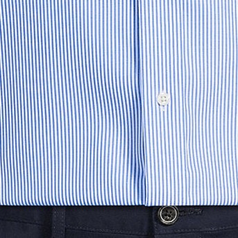 clear blue/white stripe