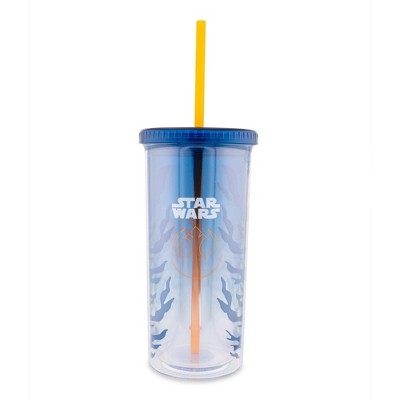 Silver Buffalo Star Wars: The Mandalorian Grogu Christmas Icons Carnival  Cup With Lid and Straw