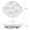 Cornucopia Brands White Ceramic Escargot Plates 2pk; 6.5in Footed Dishes, Oven Safe - 3 of 4