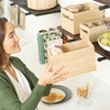 iDesign Paulownia Wood Stackable Pantry Storage Bin - Set of 2 - Natural - 3 of 4