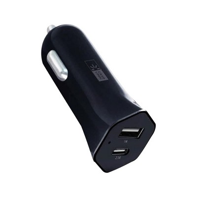 BYTECH 3.1A USB/C-TYPE CAR CHRGER-BK CLOPV3102BK