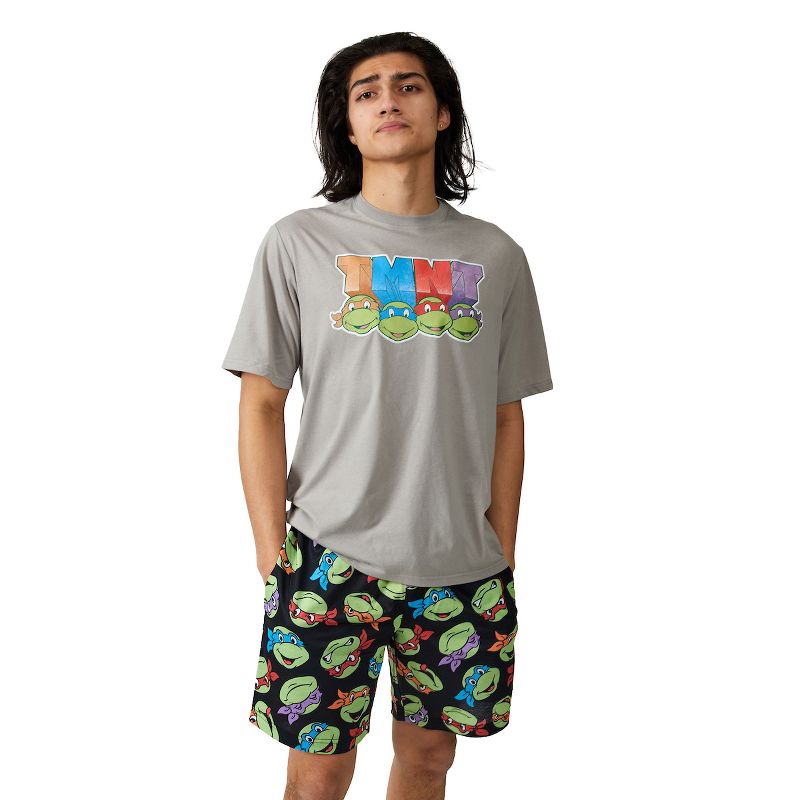 Teenage Mutant Ninja Turtles Men's 2-Piece T-Shirt & Lounge Shorts Sleep Set, 2 of 7