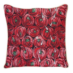 Signare USA Rennie Mackintosh Rose And Tear Drop Pillowcase/Cushion Cover 18 x 18 Inch - 1 of 1