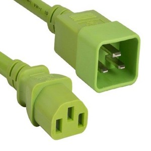 SANOXY 3ft 14 AWG 15A 250V Power Cord (IEC320 C20 to IEC320 C13), Green - 1 of 1