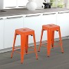 BestMassage Set of 4 Stackable Metal Bar Stools 24/30 Inch Counter Barstool Height Backless - 2 of 4