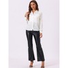 INSPIRE CHIC Women's Metallic Gilding Shiny Long Sleeve Vintage Shirt - 4 of 4