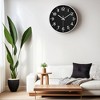 REGALWOVEN Plastic Battery Powered Big Numerals Silent Clock Wall Clock 12 x 12 x 1.6 Inches - 3 of 4