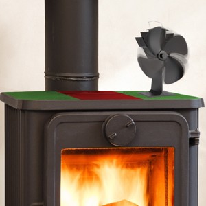 Stove Fan- Heat Powered Fan for Wood Burning Stoves or Fireplaces-Quiet and Low Maintenance, Disperses Warm Air Through House by Home-Complete - 1 of 4