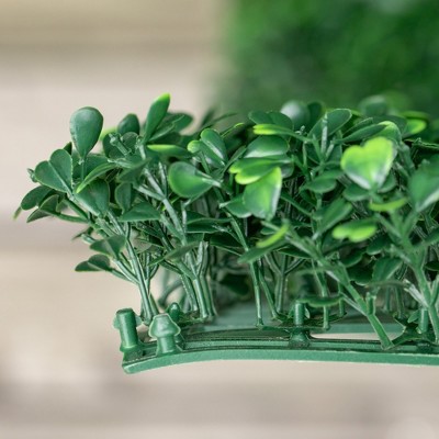 12 Pack 20" x 20" Green Artificial Boxwood Panels