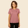 Dalix Smile Face Embroidered Soft Cotton Short Sleeve T Shirt Womens - 2 of 4