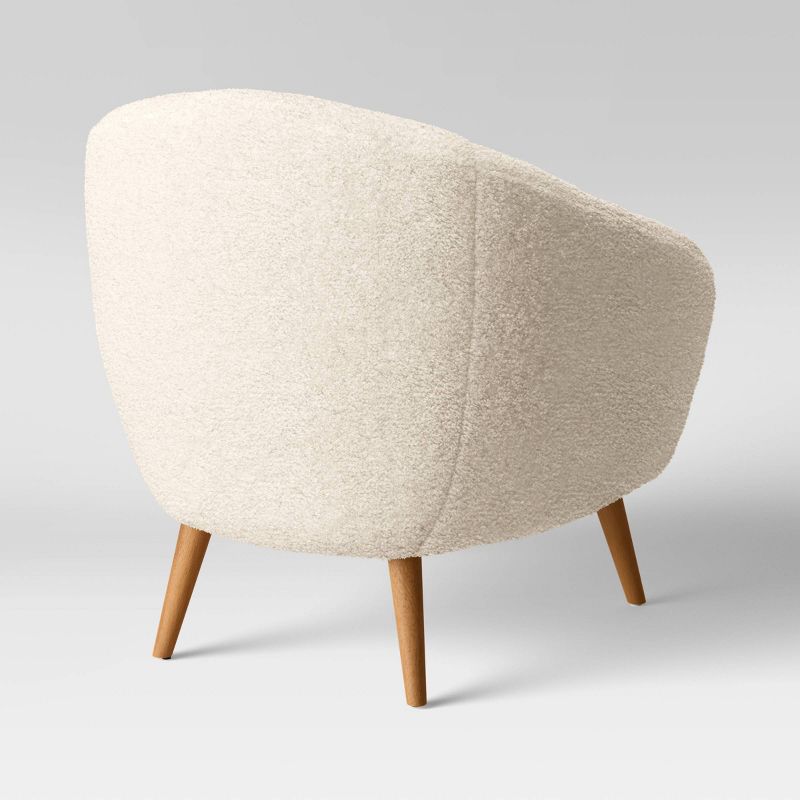 Odilia Rounded Accent Chair Cream - Threshold&#8482;, 4 of 9