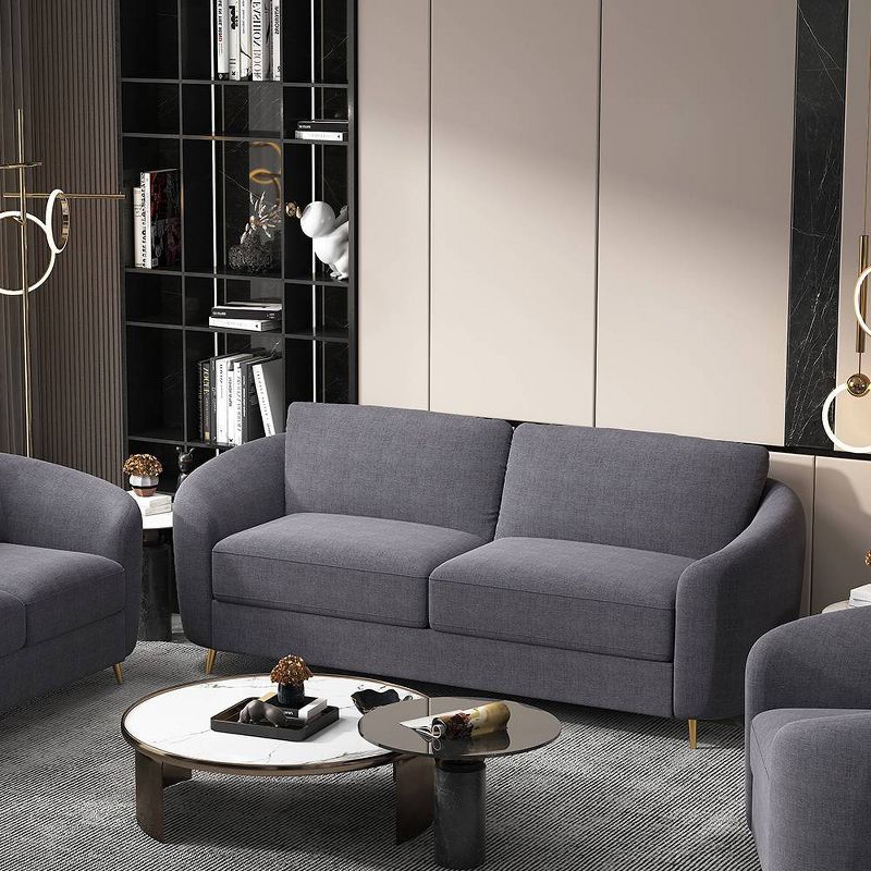 60&#34; Yuina Sofa Gray Linen - Acme Furniture, 1 of 9