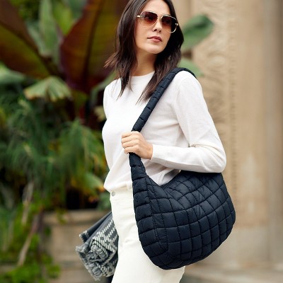 YOUZEY Cloud 9 Puffer Crossbody Purse Bag - Black — фото 2
