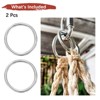 Unique Bargains 316 Stainless Steel Multi-Purpose Welded Heavy Duty O Rings for Crafts Silver - 4 of 4