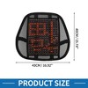 Unique Bargains Car Seat Bamboo Bead Lumbar Cushion 16.14"x16.92" Mesh Black Brown 1 Pc - 4 of 4