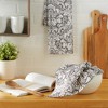 Design Imports Gray Damask Dishtowel Set/2 - 4 of 4