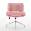 MOEPISY Wider seat Office Chair, Adjustable Desk Chair Swivel Office Chair, Pink - 2 of 4