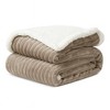 Kate Aurora Ultra Soft & Plush Cozy Corduroy Faux Shearling Accent Throw Blanket - 50"x60" - 3 of 3