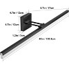 Runesay 40" Modern LED Matte Black Bathroom Vanity Light 24W Adjustable Black Vanity Lighting Modern LED Bathroom Vanity Light Fixtures Over Mirror - 3 of 4