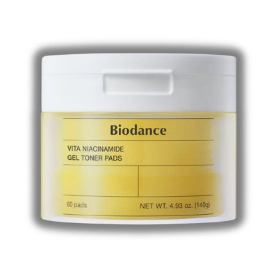 Biodance Vita Niacinamide Gel Toner Pads - 60 Pads | glutathione to brighten, smooth, and enhance skin’s natural glow (4.93 oz)