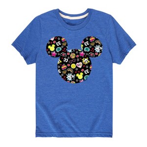 Boys' - Disney - Mickey And Minnie Doodles Short Sleeve Graphic T-Shirt - 1 of 4
