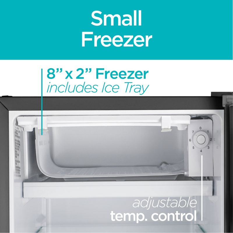 BLACK+DECKER Compact Refrigerator with Door Storage, 6 of 9