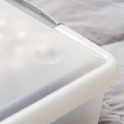 Clear 40qt Stackable Plastic Underbed Storage Box with Lid
