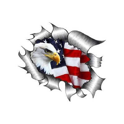TruAIR 2 Pack Patriotic Eagle Car Sticker