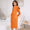 Women's Casual Maternity Dress Knee Length Pocket Nursing Breastfeeding Pullover Hoodie Dress - 4 of 4