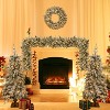 NicBex Prelit Artificial Christmas Trees Set of 4 with 2 Entrance Trees, Garland, Wreath and Lights for Indoor Decor - 3 of 4