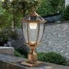 TOBILI 20"(H) Golden  Outdoor Lantern,Vintage Garden Light with Elegant Glass Design for Pathways,Yards,and Patios (1-Pack) - 3 of 4